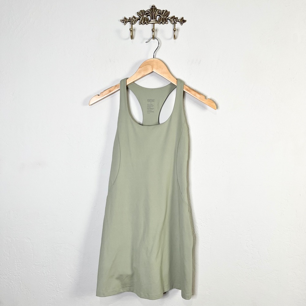 Girlfriend Collective Active Dress Paloma Matcha Green Racerback Athletic XS